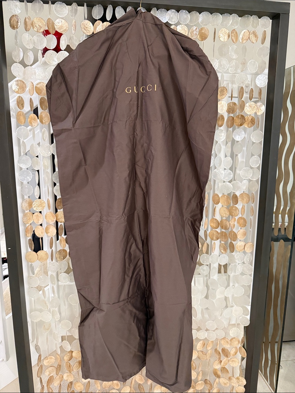 Gucci Brown and Gold Logo Garment Cover(Large)
